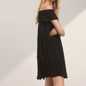 Aritzia Talula Black Off-the-shoulder Dress